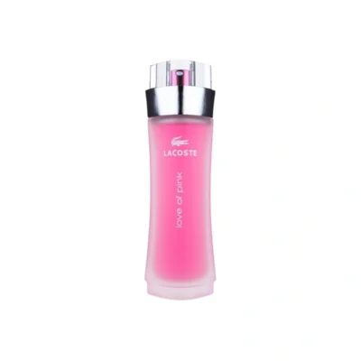 Flacon Lacoste Love of Pink pour femme, eau de toilette fruitée et florale